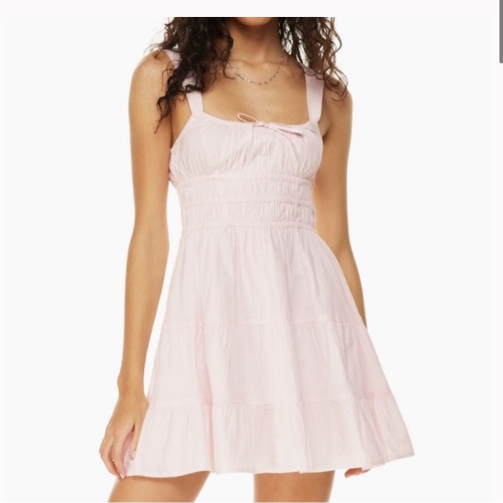 Aritzia Sunday Best Martine Mini dress in Mochi Pink